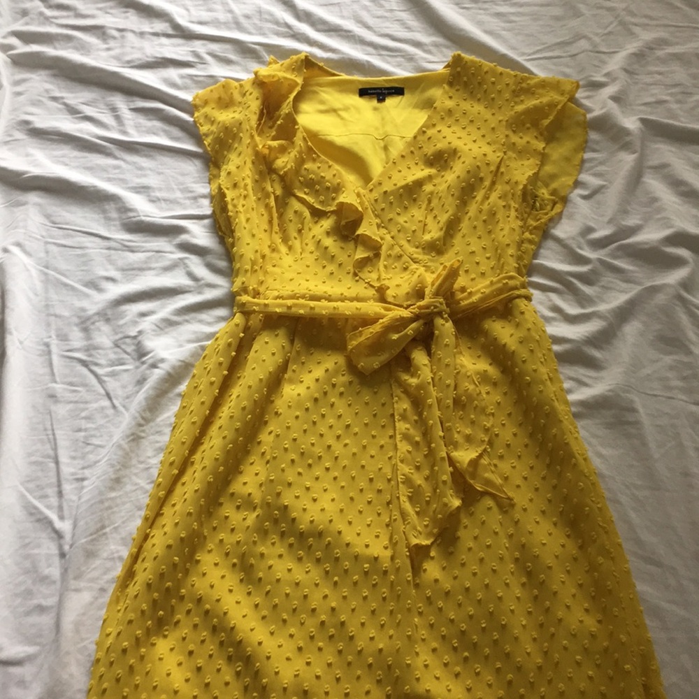 Bright & sunny Nanette Lepore flutter sleeve dress with tie waist